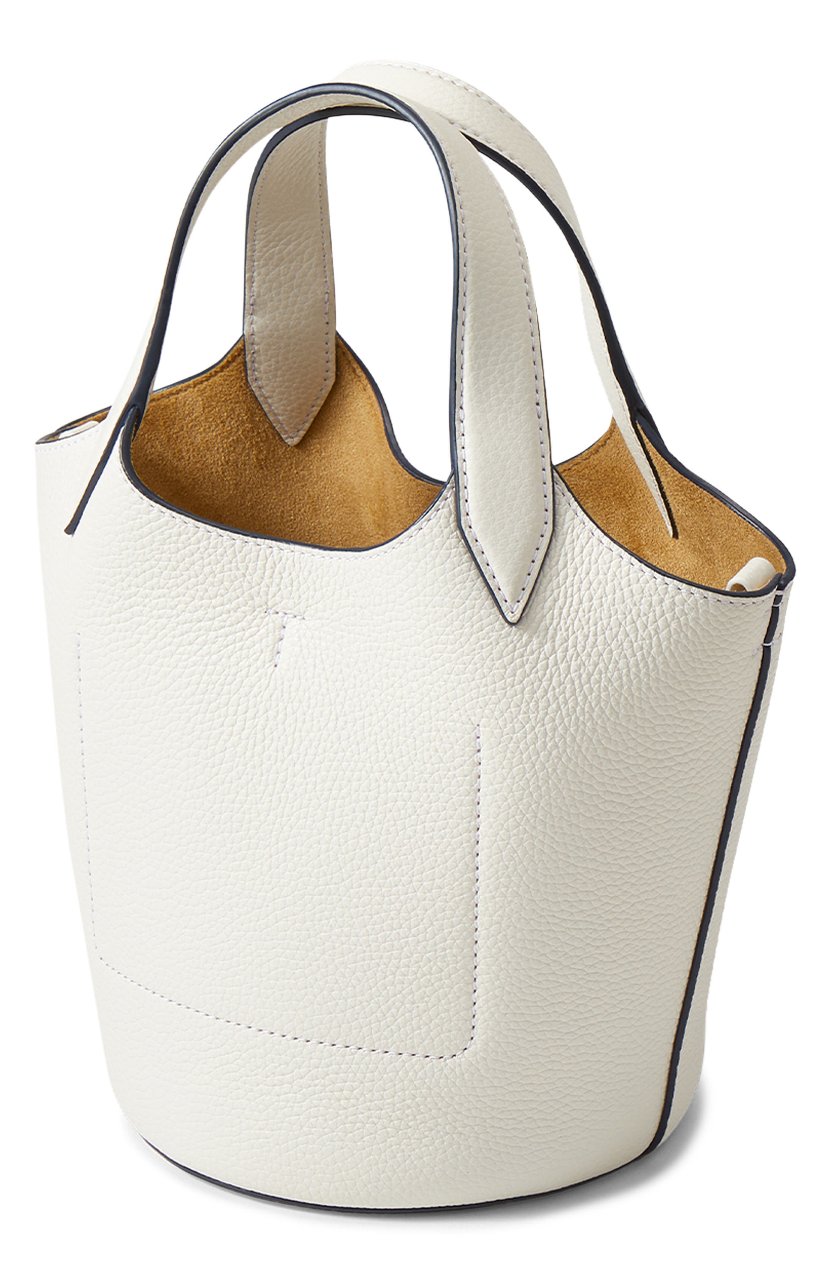 Veronica Beard Anchor Bucket Crossbody Bag, Alternate, color, Off White