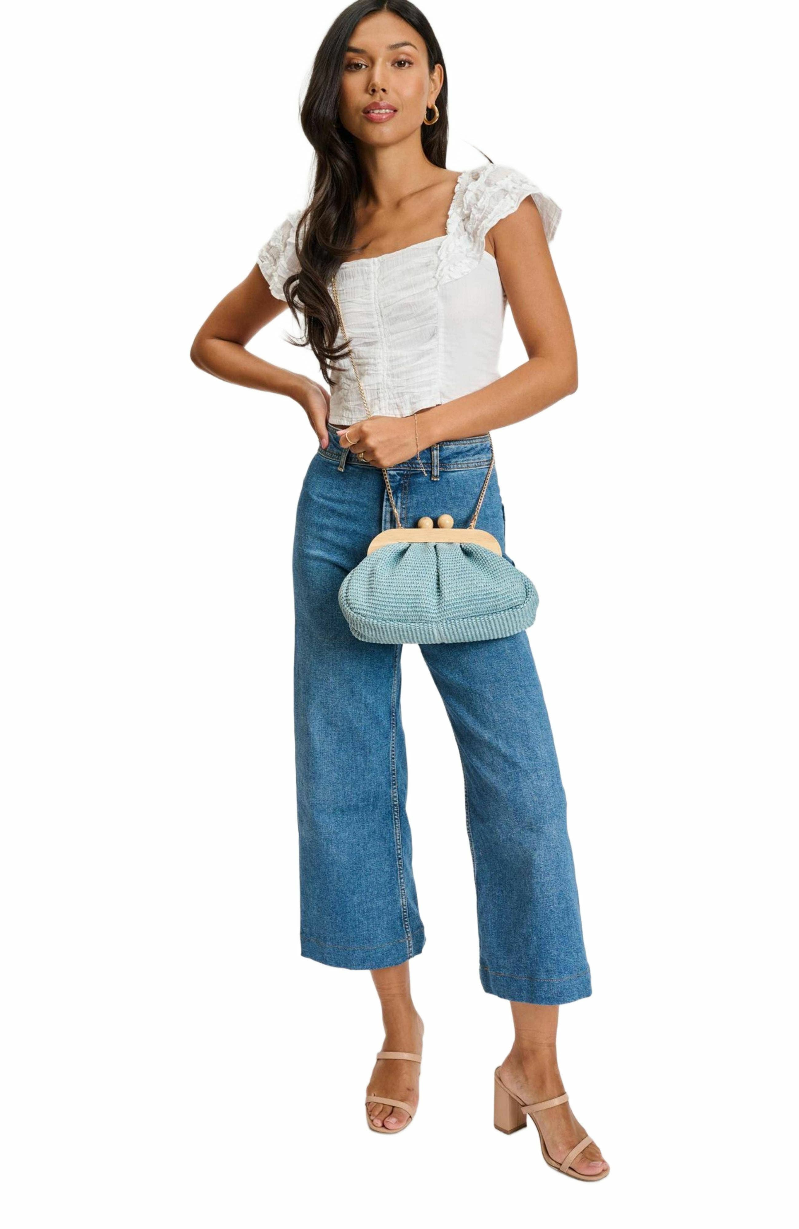 MODA LUXE Vogueista Crossbody, Alternate, color, Denim