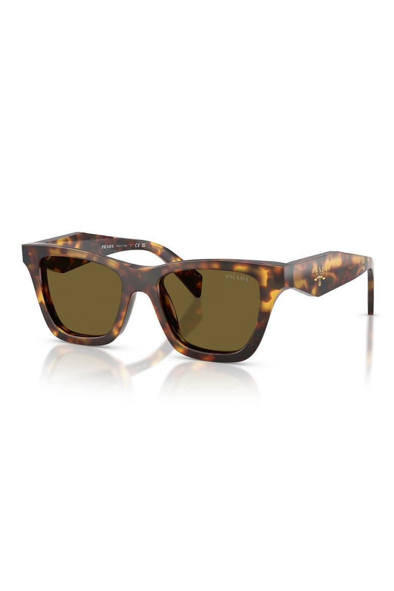 52mm Butterfly Sunglasses, Alternate, color, HONEY TORTOISE / DARK BROWN