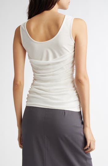 paloma wool メッシュタンクトップ Paloma Wool Vichyl Gathered Overlay Tank | Nordstrom