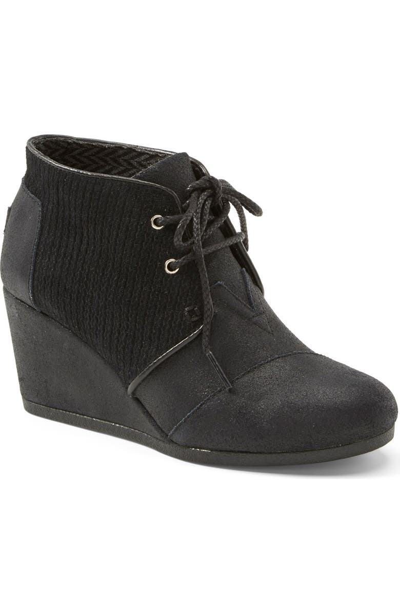 TOMS 'Desert' Wedge Bootie, Main, color,