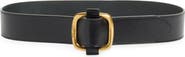 Saint Laurent Large Buckle Leather Belt
