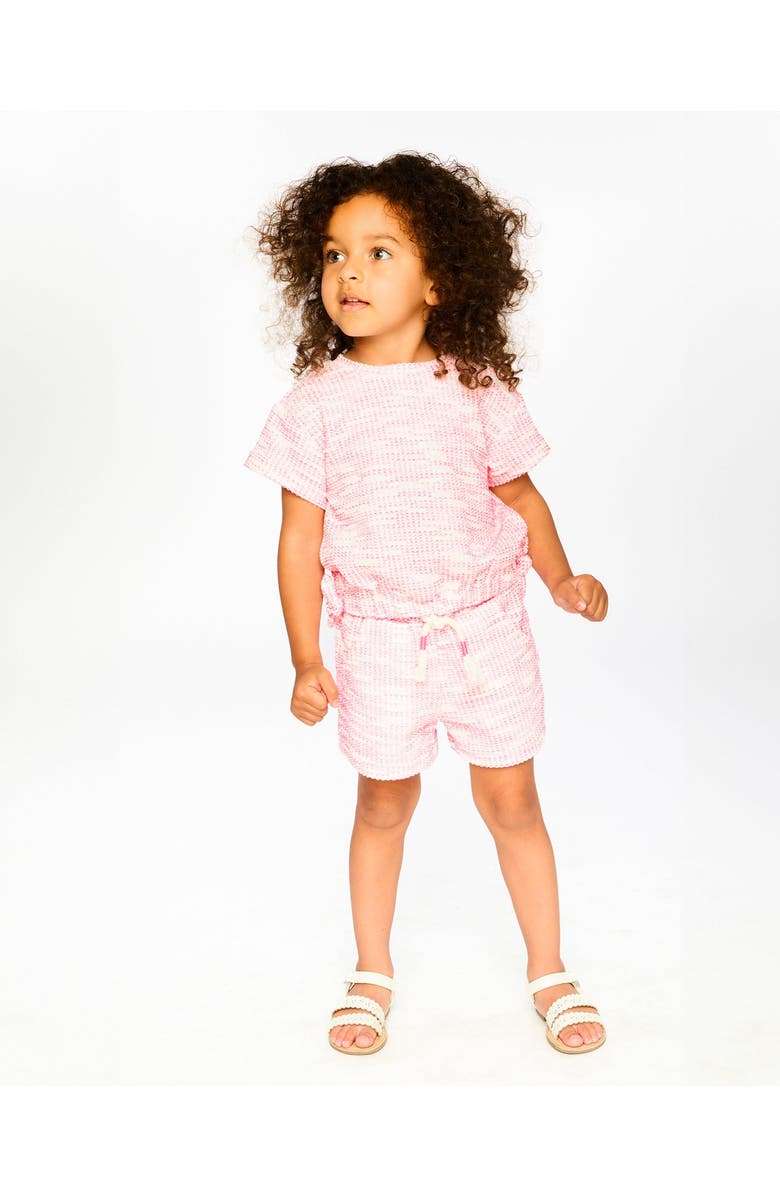 Deux par Deux Short Sleeve Jacquard Knit T-Shirt, Alternate, color, Multicolor