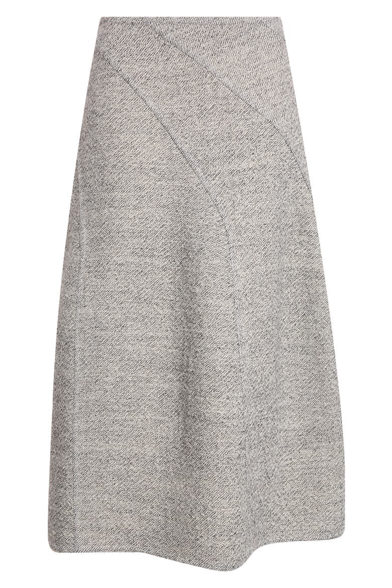 Gaelle Double Face Melange Midi Skirt, Alternate, color, TAHINI MULTI