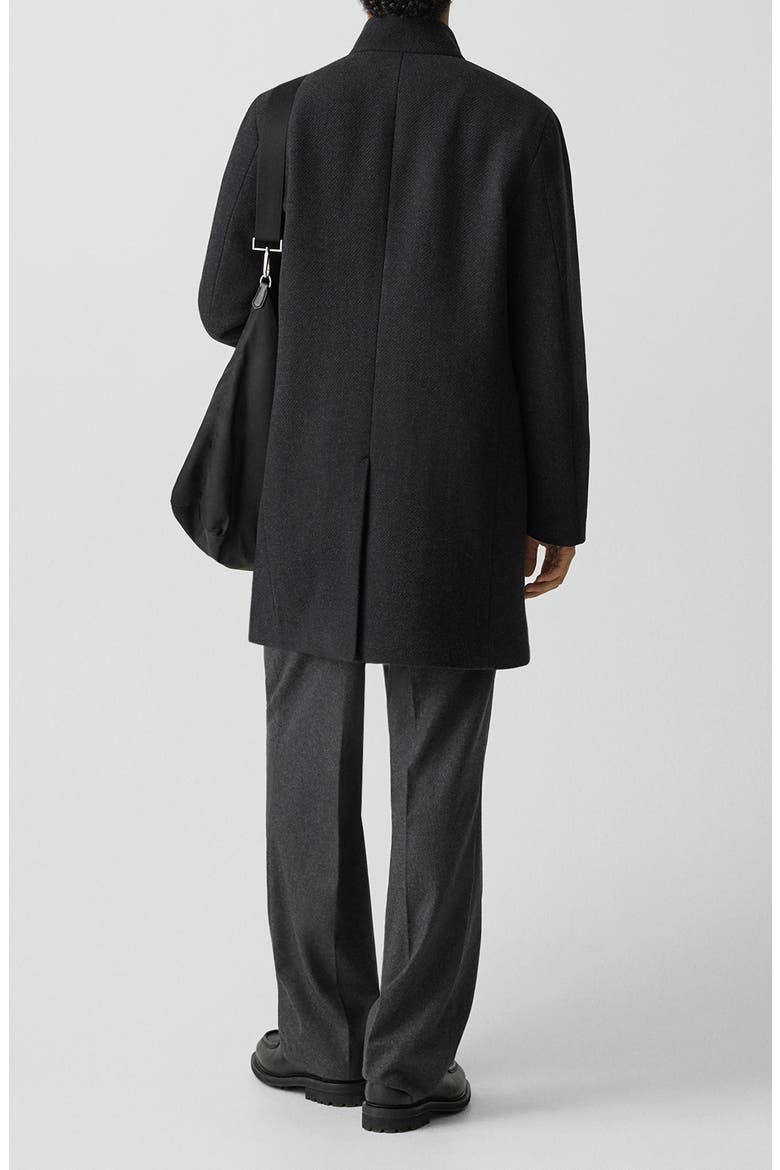 Belvin Melton Wool Blend Coat, Alternate, color, CHARCOAL MELANGE