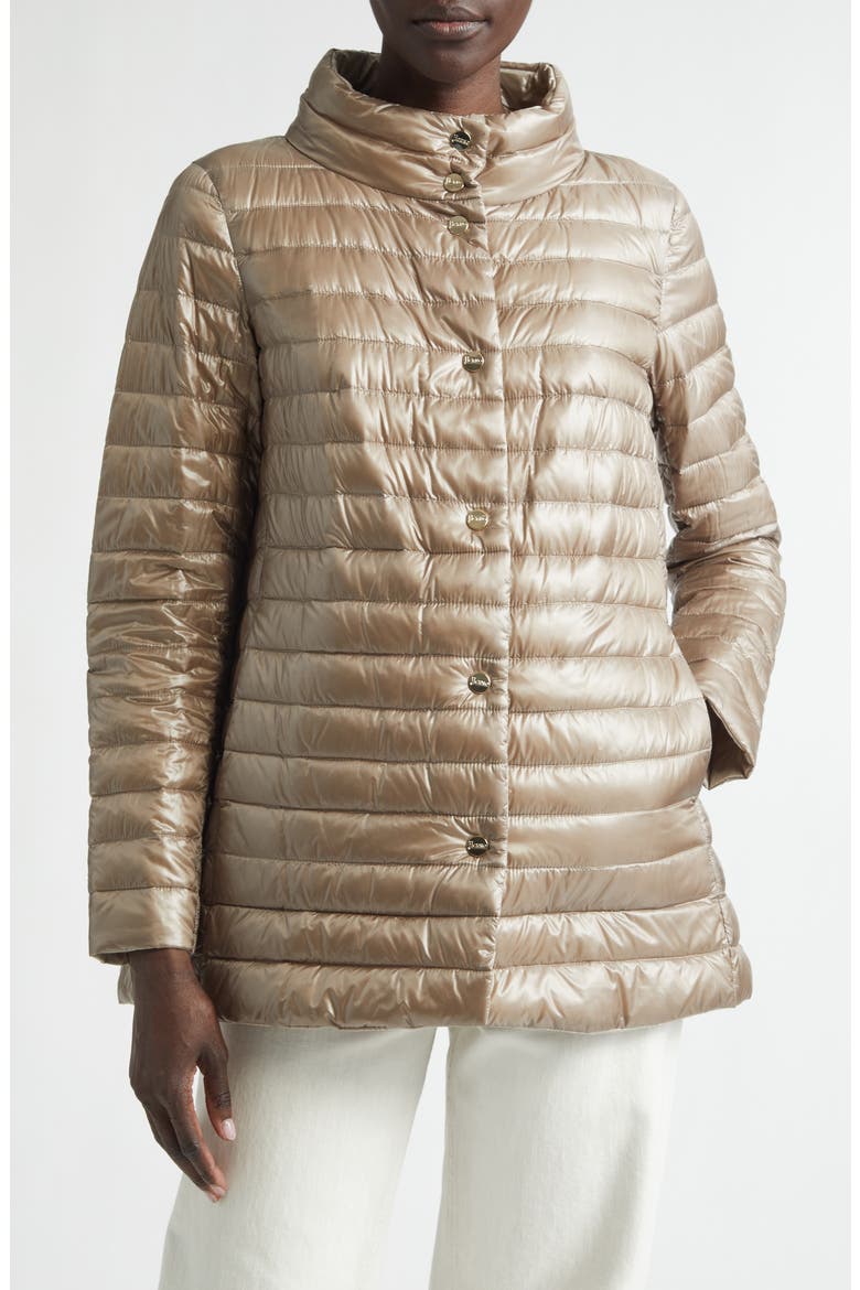 Ultralight Reversible Down Puffer Jacket, Main, color, TAUPE TO CHANTILLY