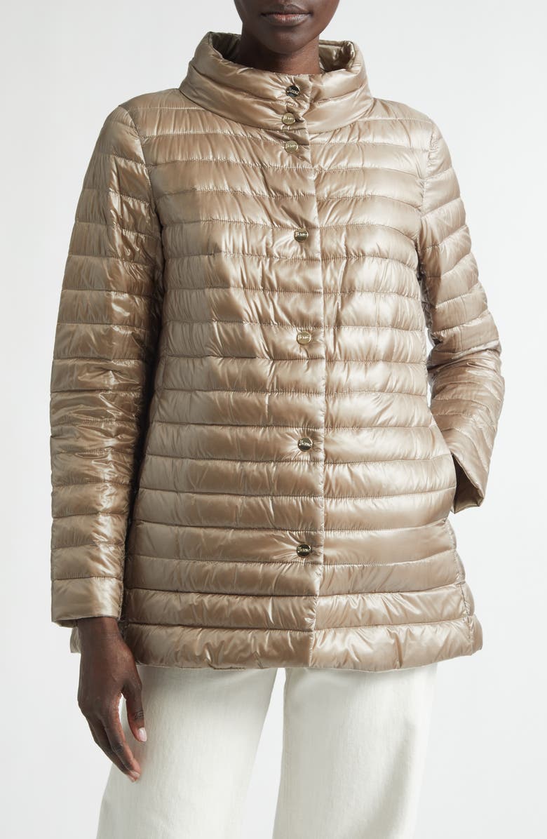 Herno Ultralight Reversible Down Puffer Jacket, Main, color, Taupe To Chantilly