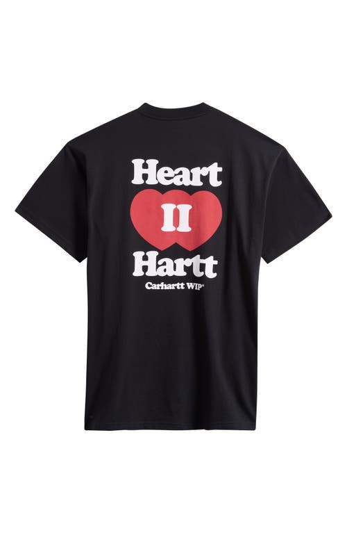 Carhartt Work In Progress Heart Ii Hartt Organic Cotton Graphic T-shirt In Black
