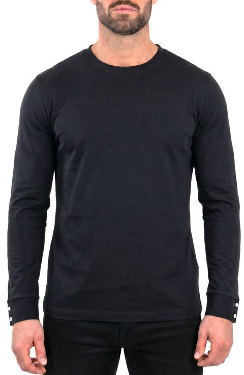 Long Sleeve T-Shirt with Button Cuffs