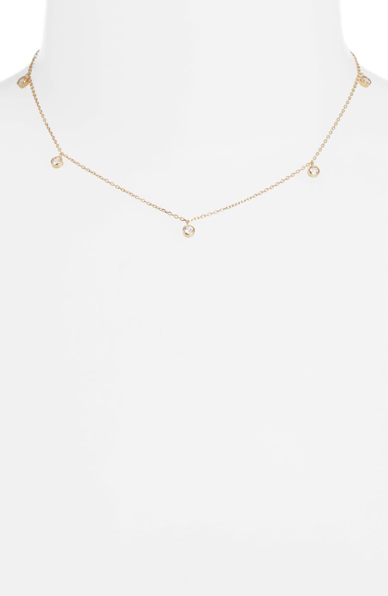 MIRANDA FRYE Shea Cubic Zirconia Charm Necklace, Alternate, color, 