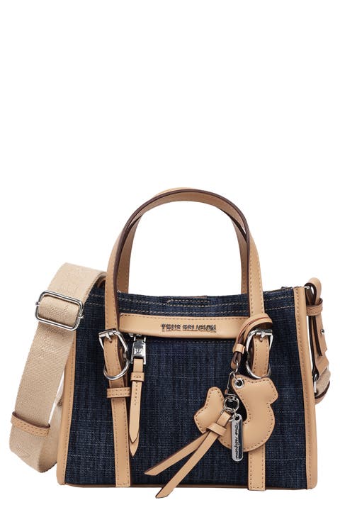 Denim Dangle Mini Tote