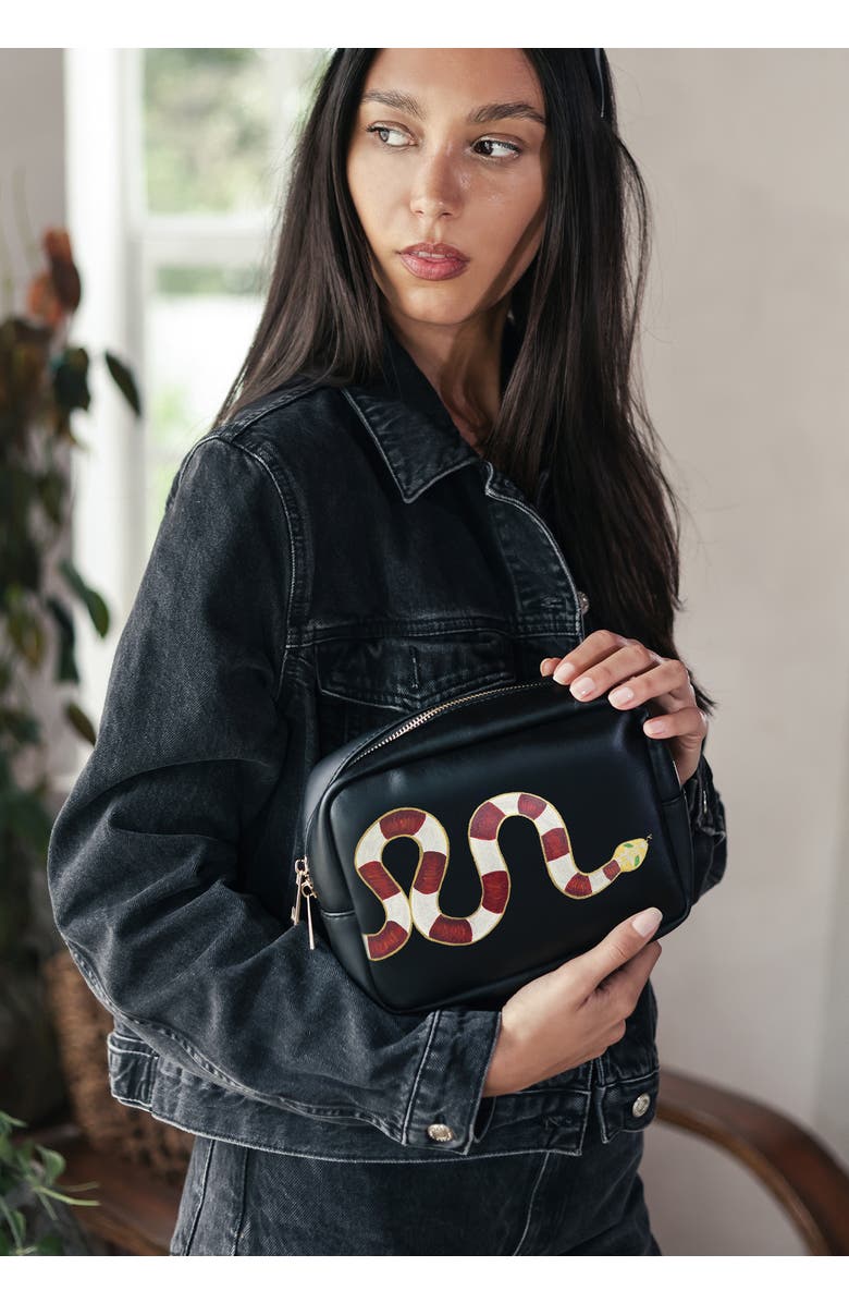 ALEPEL Gold Snake Pouch, Alternate, color, 