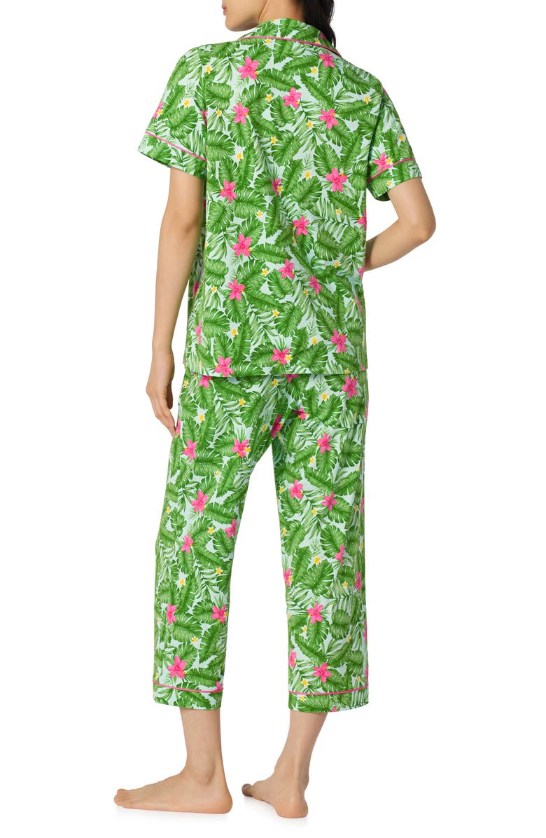 BedHead Pajamas Print Stretch Organic Cotton Crop Pajamas, Alternate, color, 