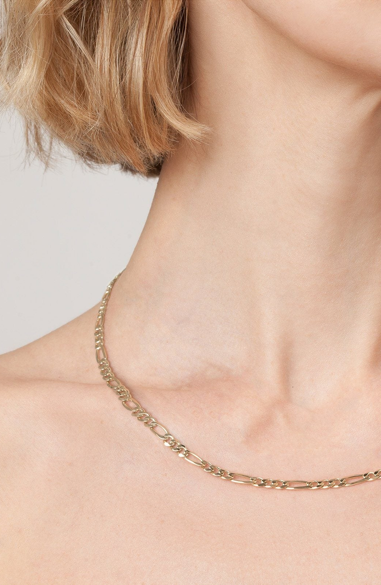 Aurate New York Figaro Chain Necklace, Alternate, color, Yellow