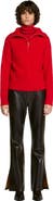 SANDRO Zip-neck knit sweater