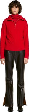 SANDRO Zip-neck knit sweater