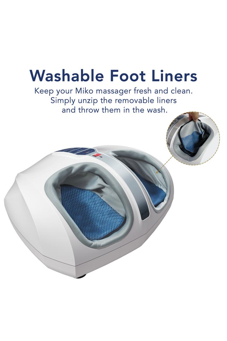 Shiatsu Foot Massager with Deep Kneading and Heat in White, Alternate, color, White