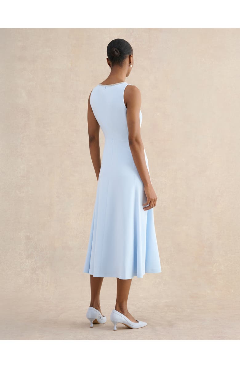 HOBBS LONDON Beatrix Embellished Midi Dress, Alternate, color, Pale Blue