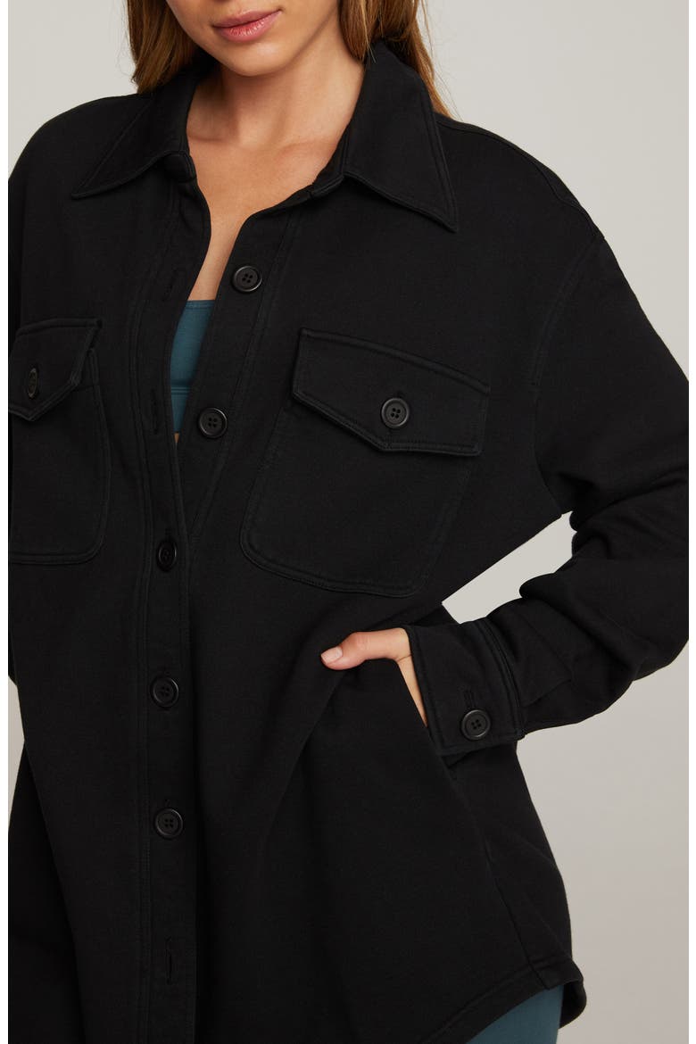 Fleece Shirt Jacket, Alternate, color, BLACK001