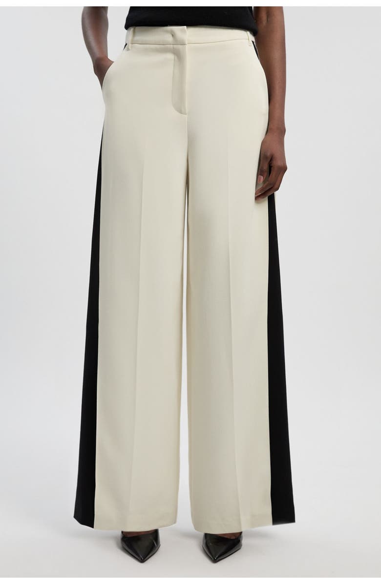 Karen Millen Contrast Colour Wide Leg Trouser, Main, color, Mono