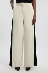 Karen Millen Contrast Colour Wide Leg Trouser