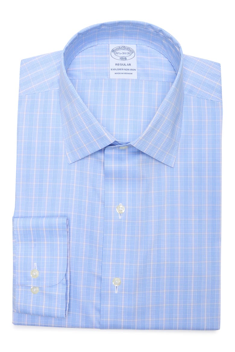 Regular Fit Check Button-Down Shirt, Alternate, color, BLUEGLEN