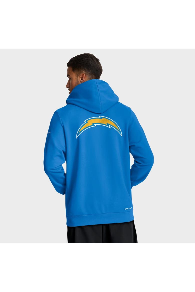 Men's Nike Powder Blue Los Angeles Chargers Sideline Standard Issue Utility Player Dri-FIT Full-Zip Hoodie, Alternate, color, Powder Blue