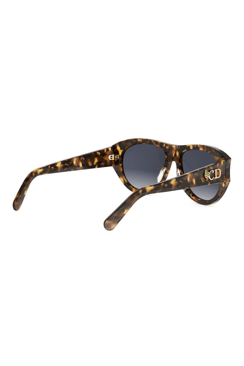'DiorGlow A1I 55mm Gradient Pilot Sunglasses, Alternate, color, BLONDE HAVANA / GRADIENT SMOKE