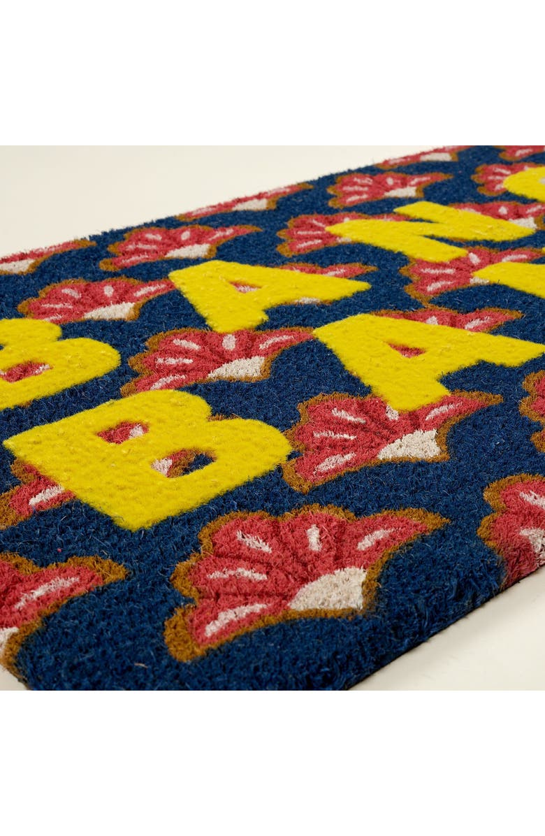 Zsa Zsa Zsu Kerala Bang Bang Coir Doormat 18" x 30", Alternate, color, Blue