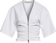 Alexander Wang Ruched Knit Zip Top