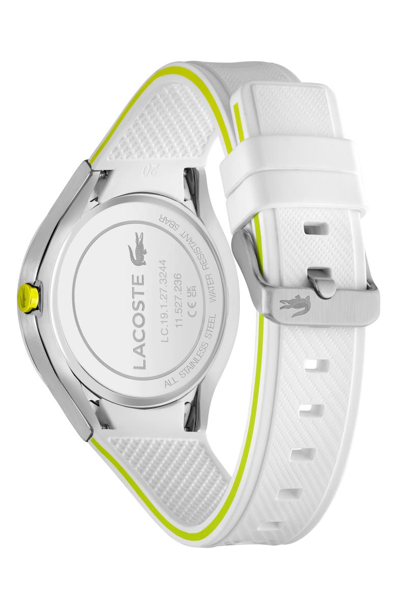 Lacoste Ollie Silicone Strap Watch, 44mm, Alternate, color, 