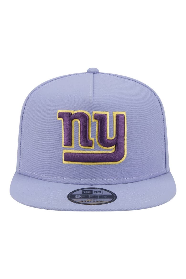 Men's New Era  Lavender New York Giants Bloom A-Frame 9FIFTY Snapback Hat, Alternate, color, Lavender