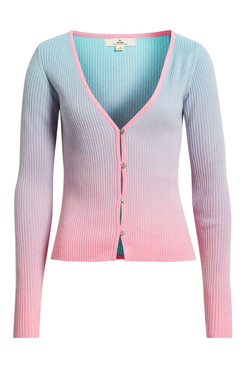 Catalina Ombré Button-Up Cardigan, Alternate, color, MULTICOLOR