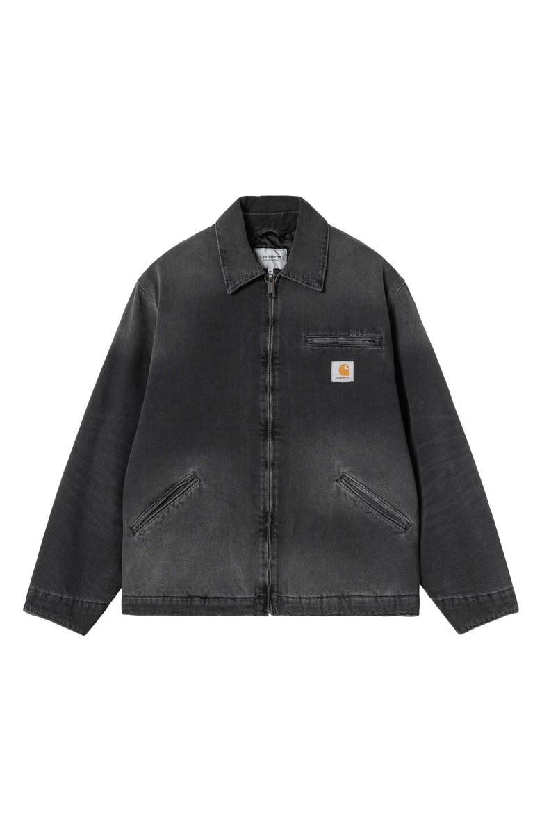 Carhartt Work In Progress OG Detroit Denim Jacket, Main, color, Black (Grind Wash)