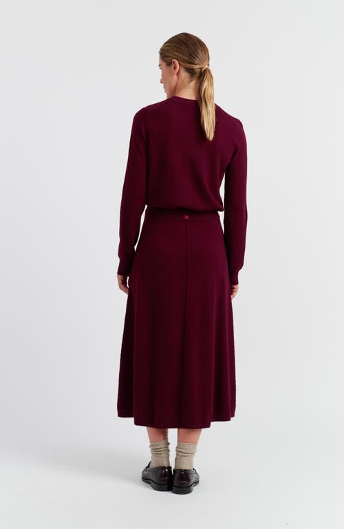 Chinti & Parker Wool Cashmere Midi Skirt In Red