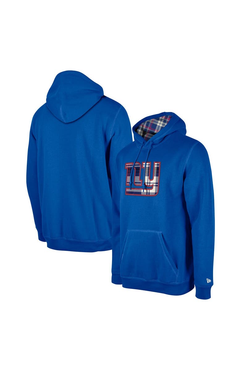 New Era Men's New Era Royal New York Giants 3rd Down Plaid Pullover Hoodie, Main, color, Royal