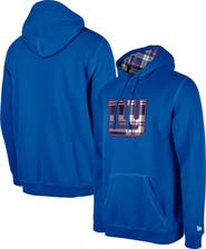 New Era Men's New Era Royal New York Giants 3rd Down Plaid Pullover Hoodie
