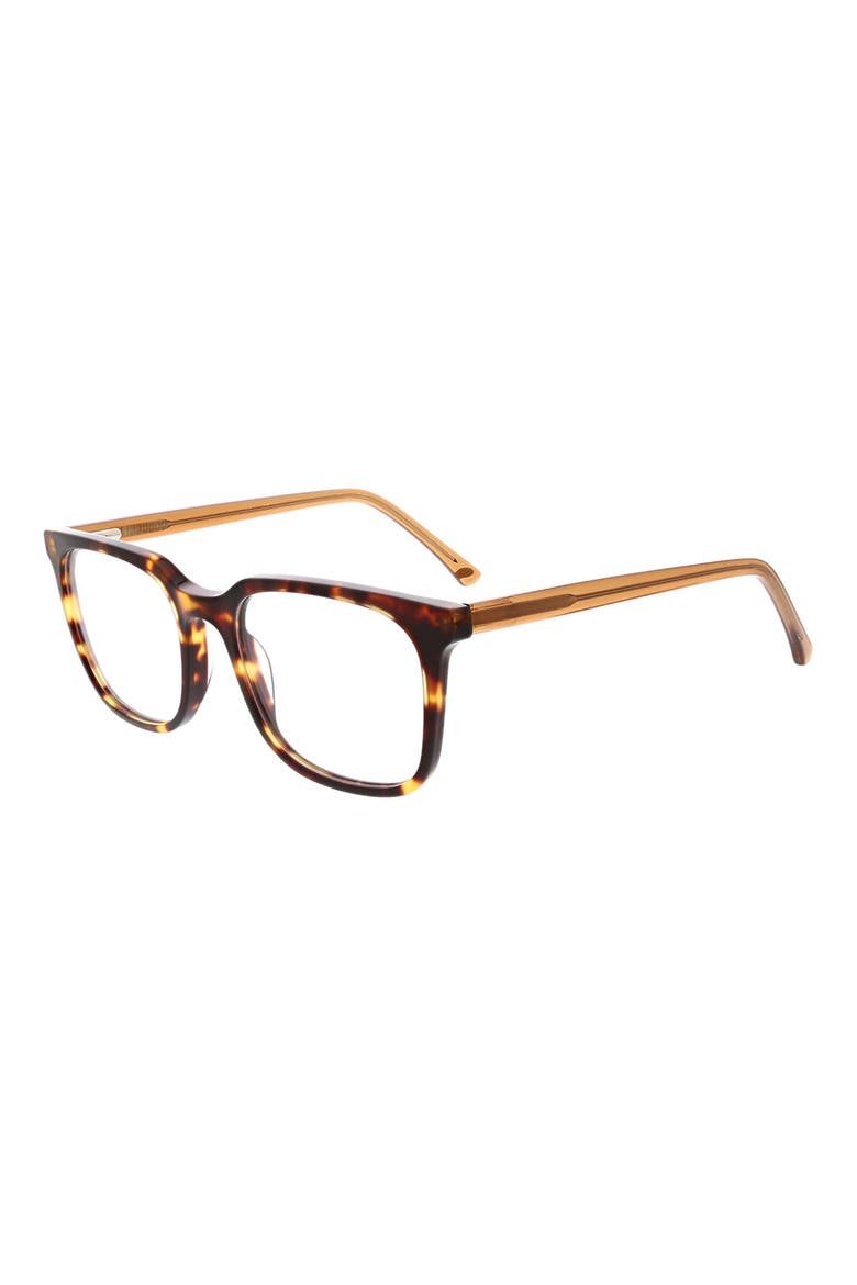 51mm Oversize Square Reading Glasses, Alternate, color, AMBER DEMI