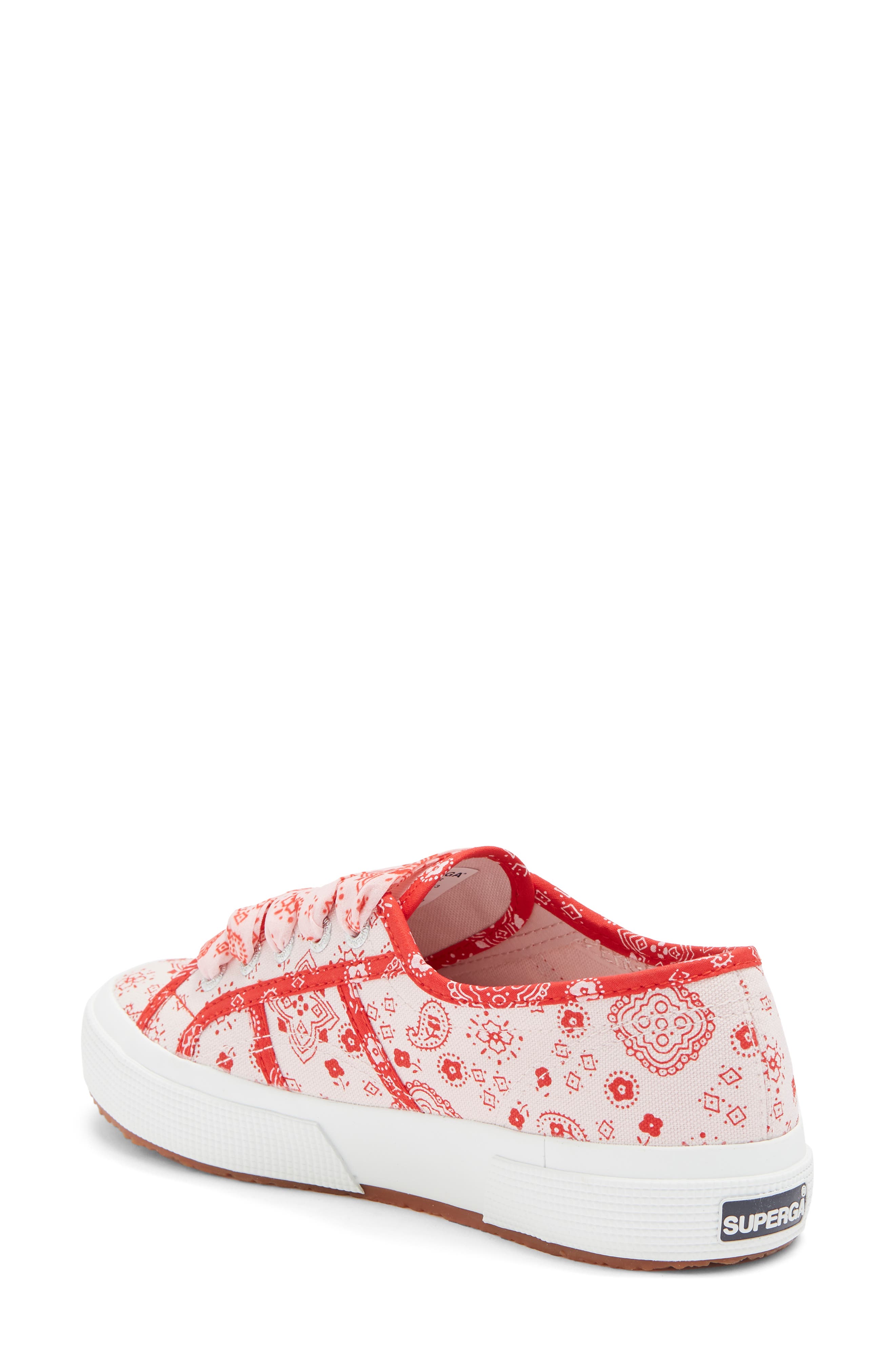 Bandana Paisley Sneaker, Alternate, color, PINK / RED