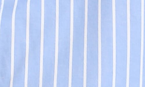 Mavi Jeans Stripe Twist Front Crop Button-up Shirt In Blue