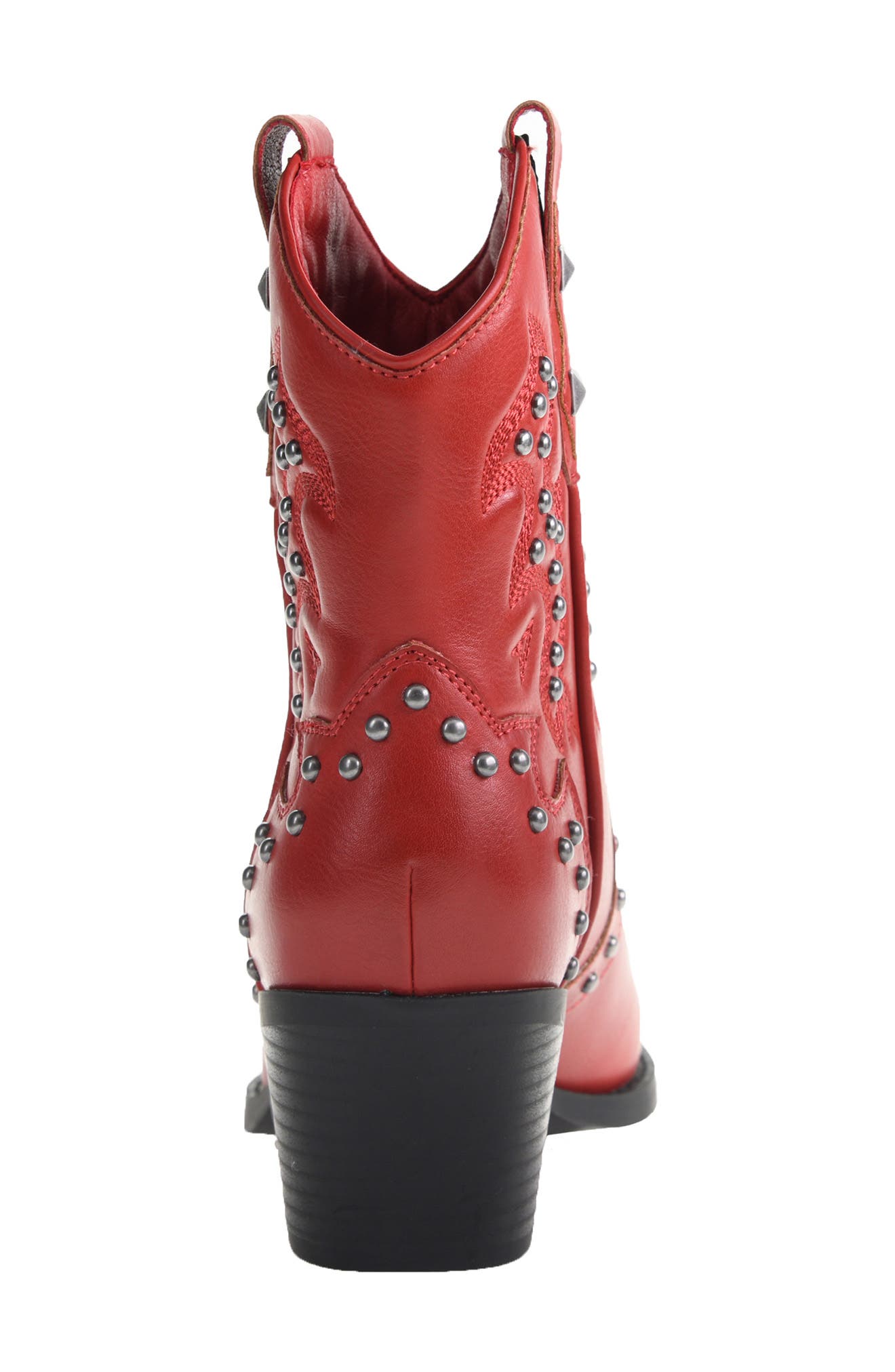 Nowhere Pointed Toe Western Boot, Alternate, color, RED
