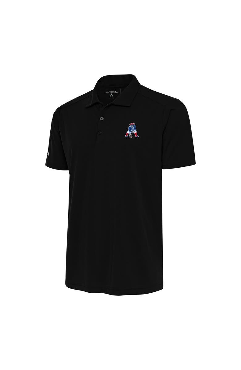 ANTIGUA Men's Antigua Black New England Patriots Team Logo Throwback Tribute Polo, Main, color, 