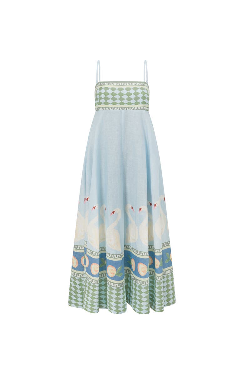 SMWR. By The Somewhere Co Swan Lake Maxi Dress, Alternate, color, Light Blue