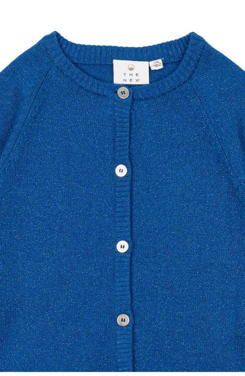 The New Kids' Eve Glitter Cardigan In Daphne