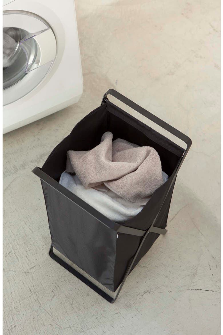 Tower Laundry Hamper, Alternate, color, BLACK