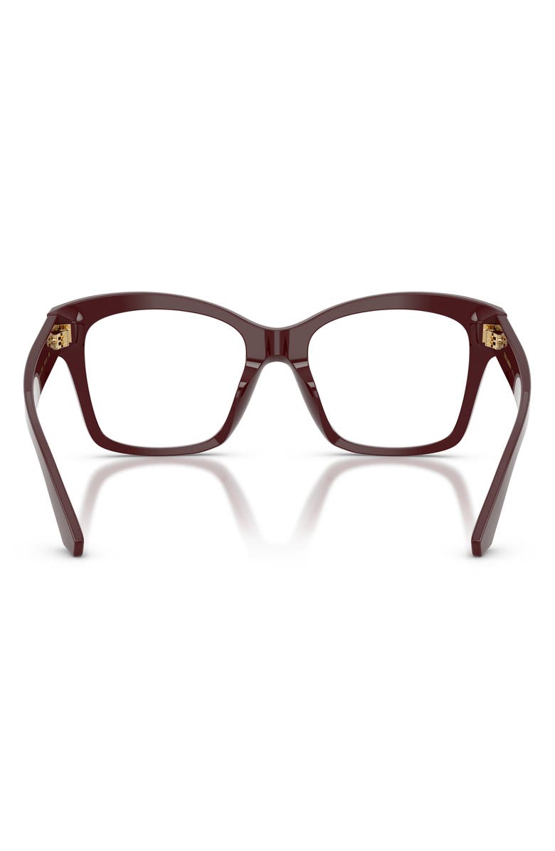 Dolce&Gabbana 54mm Square Optical Glasses, Alternate, color, Bordeaux