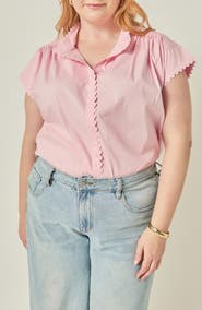 English Factory Ric-Rac Cotton Shirt