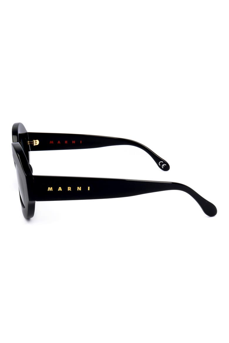54mm Cat Eye Sunglasses, Alternate, color, BLACK / DARK GREY