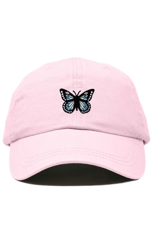 Dalix Butterfly Hat In Washed Pink