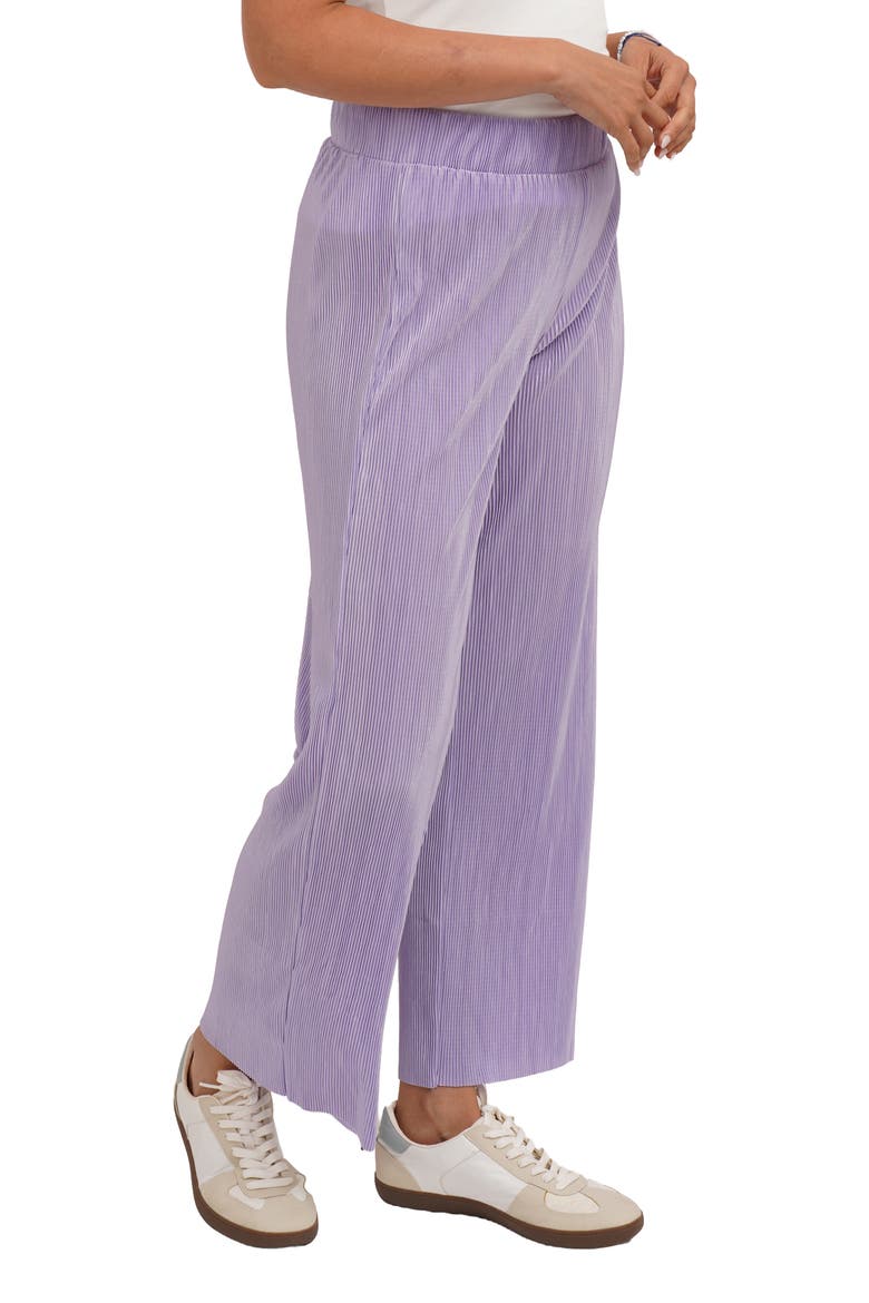 Plisse Wide Leg Pants, Alternate, color, LAVENDER